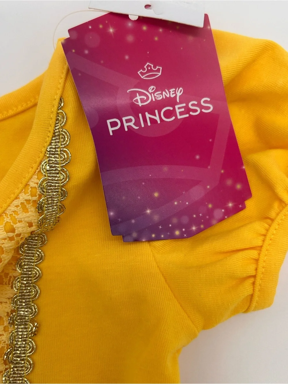 Disney Bright Yellow Tulle Lace Princess Dress Costume 12 Months